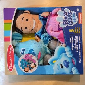Blue's Clues Hand Puppets NEW 🩵🩷 Soft Plush 5 Piece Set Melissa & Doug 🎁 Gift